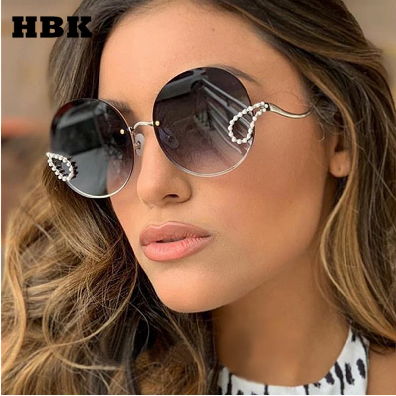 HBK 2019 Ÿ   ̾Ƹ ۶  Ż 귣 ̳   ū ¾ Ȱ  Oculos De Sol Feminino